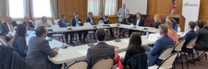 Steve Cowell and Governor Ned Lamont at Connecticut-NECEC-Energy-Briefing