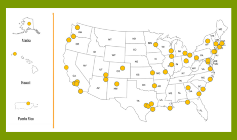 NSF Civic Innovation Challenge award locations