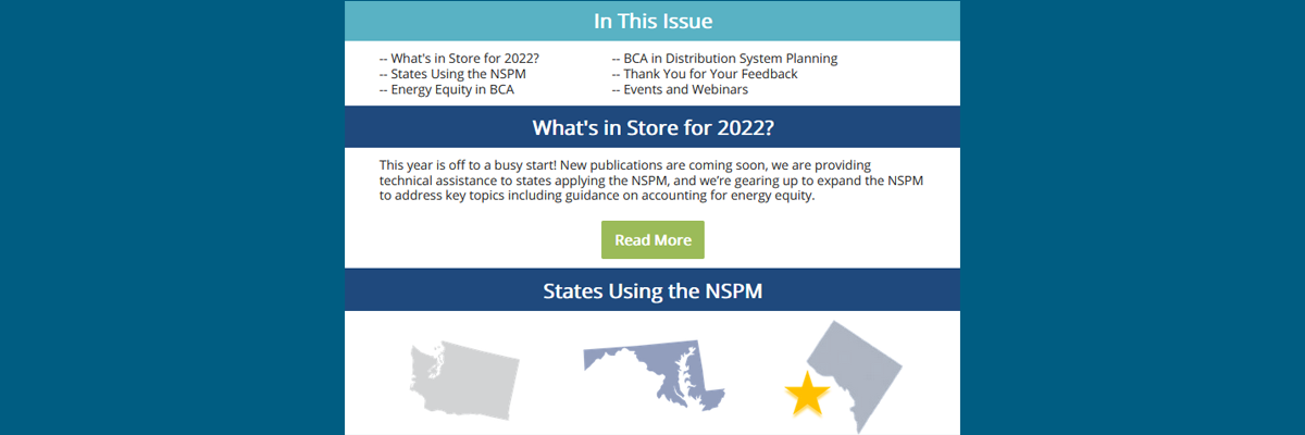 National Energy Screening Project newsletter