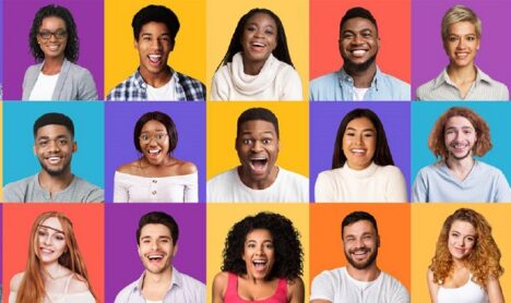 Faces of youth on colorful backgrounds represent Youth Apprenticeship Week