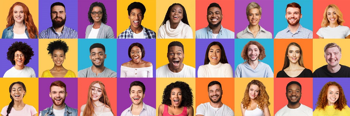 Faces of youth on colorful backgrounds represent Youth Apprenticeship Week